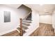 Modern staircase leading to the upper level of the basement at 539 N C Ave, Maiden, NC 28650