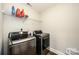 Convenient laundry room with LG washer and dryer, and wire shelving at 539 N C Ave, Maiden, NC 28650