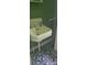 Bathroom with pedestal sink and patterned floor at 335 Rosenwald School St, Catawba, NC 28609