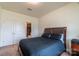 Cozy bedroom with double bed, built-in closet, and ensuite bathroom at 424 Wharton St, Monroe, NC 28110