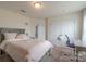 Comfortable bedroom with a queen bed and plenty of closet space at 424 Wharton St, Monroe, NC 28110