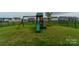 Large backyard with playground and privacy fence at 424 Wharton St, Monroe, NC 28110