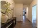 Open entryway with hardwood floors and view to living area at 424 Wharton St, Monroe, NC 28110