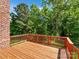 Wooden deck overlooking a wooded area at 509 Pine Needle Ct, Weddington, NC 28104