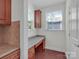 Built-in desk and cabinetry in this home office at 509 Pine Needle Ct, Weddington, NC 28104