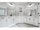 Double vanity bathroom with white cabinets at 2003 Cedar Falls Dr # 69, Waxhaw, NC 28173