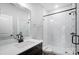Modern bathroom with subway tile and walk-in shower at 2003 Cedar Falls Dr # 69, Waxhaw, NC 28173