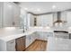 Modern kitchen with white cabinets, quartz countertops, and stainless steel appliances at 2003 Cedar Falls Dr # 69, Waxhaw, NC 28173