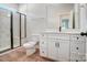 Modern bathroom featuring a white vanity and a walk-in shower at 2004 Cedar Falls Dr # 4, Waxhaw, NC 28173