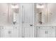 Double vanity bathroom with white cabinets and modern fixtures at 2004 Cedar Falls Dr # 4, Waxhaw, NC 28173