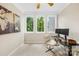 Home office with built-in desk and window views of trees at 11 Shipmaster Ct, Clover, SC 29710