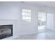 Living room with fireplace, hardwood floors and sliding glass doors at 12914 Mosby Ln, Charlotte, NC 28273