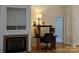 Built-in shelves and desk with hardwood floors at 5916 Meadowmere Dr, Monroe, NC 28110