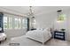 Relaxing main bedroom with white walls and plantation shutters at 3314 Lakeside Dr, Charlotte, NC 28270