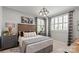 Bright bedroom with a comfortable bed, window seating, and stylish decor at 3314 Lakeside Dr, Charlotte, NC 28270