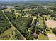 Aerial view of property near houses and farmland at 10910 Archer Rd, Davidson, NC 28036