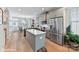 Modern kitchen with gray cabinets and quartz countertops at 512 Lockwood Creek Dr # 29, Charlotte, NC 28208