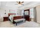Main bedroom with wood sleigh bed, and ample closet space at 4198 Pickering Dr, Hickory, NC 28602