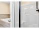 Bathroom with a shower and tub at 4198 Pickering Dr, Hickory, NC 28602