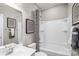 Clean bathroom with bathtub and shower at 1979 Tupelo Grove Ln, Gastonia, NC 28054