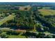 Aerial view of large lot with mature trees, ideal for development at 2210 Goldmine Rd, Monroe, NC 28110