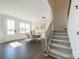 Bright dining room with hardwood floors and large windows at 5919 Wetlands Aly, Charlotte, NC 28215