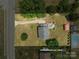 Bird's eye view of house, pool, and expansive backyard at 634 Carson Rd, Gastonia, NC 28052