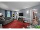 Spacious living room with hardwood floors and view of kitchen at 634 Carson Rd, Gastonia, NC 28052