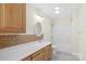 Bathroom with single vanity, bathtub, and tile flooring at 909 Shinnville Rd, Mooresville, NC 28115
