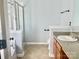 Bathroom with shower, tub, and vanity at 422 Bougainvillea Ct, Monroe, NC 28110