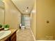 Clean bathroom with tub/shower combo and granite vanity at 422 Bougainvillea Ct, Monroe, NC 28110
