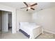 Bright bedroom with a ceiling fan and adjacent bathroom at 3617 Venetian Way, York, SC 29745