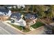 Aerial view of two new houses on a corner lot at 4023 Randolph Rd, Charlotte, NC 28211