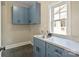 Laundry room with blue cabinets and gray countertop at 4023 Randolph Rd, Charlotte, NC 28211