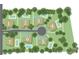 Aerial view of a cul-de-sac lot with 7 houses, most with pools. Lot 6 is available at 628 Wisteria Vines Trl # 6, Fort Mill, SC 29708
