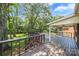 Spacious deck overlooking the backyard and trees at 810 Hampton St, Shelby, NC 28152