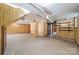 Unfinished basement with wood paneling at 810 Hampton St, Shelby, NC 28152