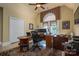 Home office with two monitors and built-in desk at 3240 Lake Pointe Dr, Belmont, NC 28012