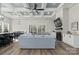 Open living space with fireplace and coffered ceiling at 001 Beatties Ford Rd, Huntersville, NC 28078