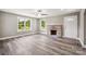 Living room with hardwood floors and fireplace at 2120 Old Salisbury Concord Rd, Concord, NC 28025
