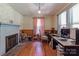 Living room features hardwood floors, fireplace, and built-in shelving at 2491 Highway 274 Hwy, Cherryville, NC 28021