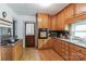 Kitchen features wood cabinets, and a view into the dining area at 2491 Highway 274 Hwy, Cherryville, NC 28021