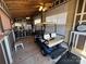 Golf cart garage with bar and seating area at 332 Mount View Ln, New London, NC 28127