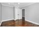 Bright bedroom with hardwood floors and double closets at 508 Northern St, Shelby, NC 28150