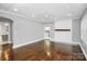 Living room with hardwood floors and fireplace at 508 Northern St, Shelby, NC 28150