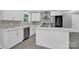 Modern kitchen with white cabinets, stainless steel appliances, and an island at 8433 Rittenhouse Cir, Charlotte, NC 28270