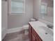 Clean bathroom with tub, toilet, and vanity at 3921 Sky Dr, Charlotte, NC 28226