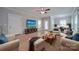 Open living room with hardwood floors and neutral decor at 3921 Sky Dr, Charlotte, NC 28226