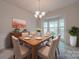 Bright dining room with bay window and wood table at 6232 Hickory Cove Ln, Charlotte, NC 28269