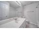 Clean bathroom, featuring a vanity and shower/tub combo at 6232 Hickory Cove Ln, Charlotte, NC 28269
